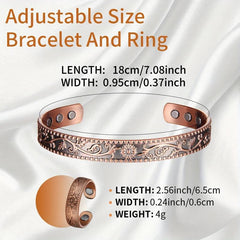 Adjustable Magnetic Copper Bracelet - Mother's Gift