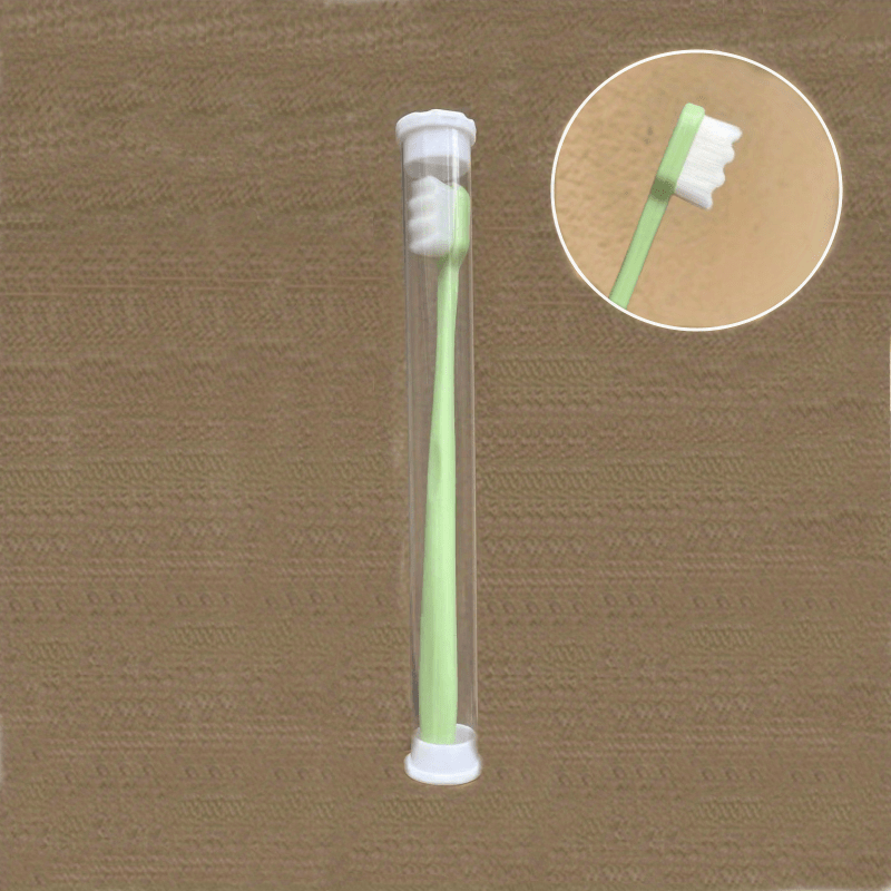 1pc Adult Hair Toothbrush Soft Thin Bristles Tube Pack