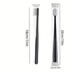 1pc Adult Hair Toothbrush Soft Thin Bristles Tube Pack