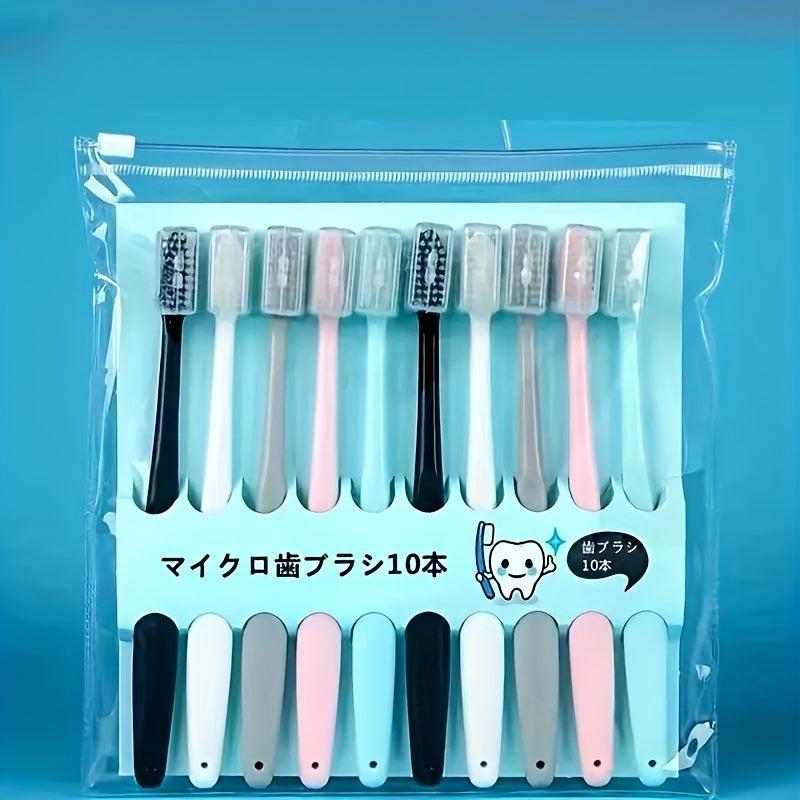10pcs Adult Soft Fine Hair Toothbrush Home Manual Dental Care