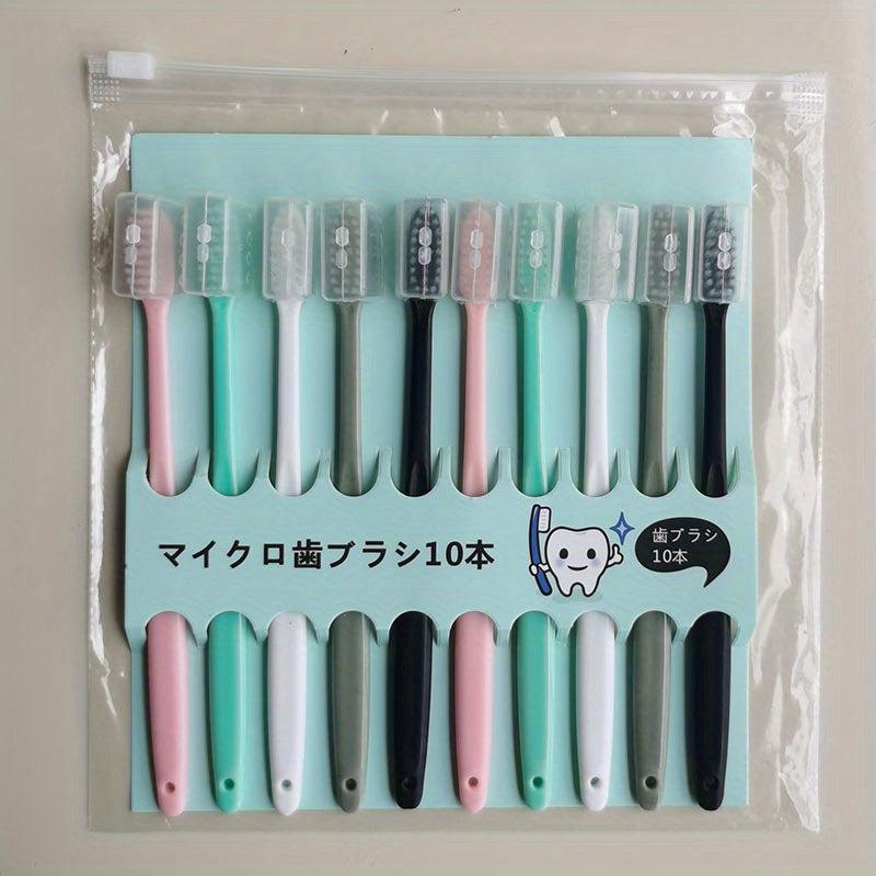 10pcs Adult Soft Fine Hair Toothbrush Home Manual Dental Care