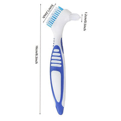 Denture Cleaning Brush Double Sided Layered Bristles & Handle
