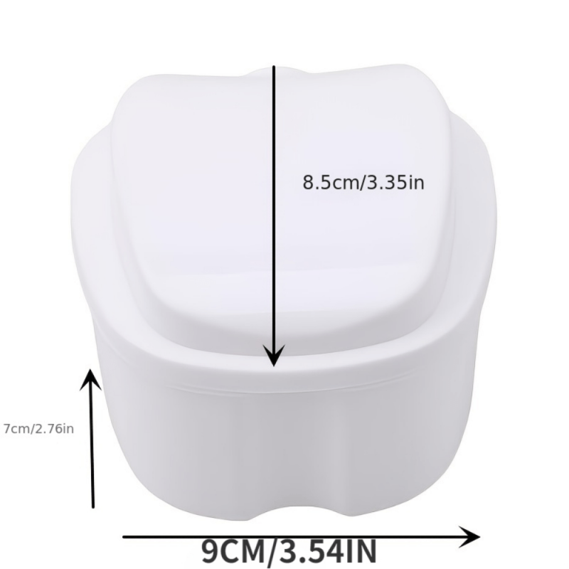 Denture Braces Bath Case Cup Box Holder False Teeth Storage Soak Container