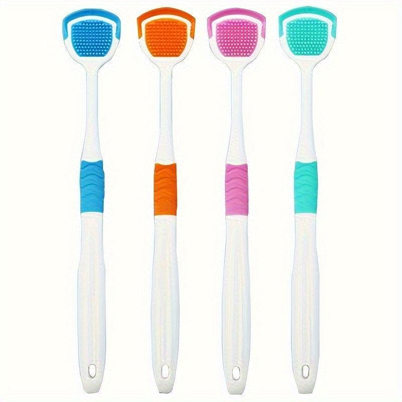 2pcs Tongue Scraper Reduce Bad Breath For Oral Care Silicone Tongue Cleaners
