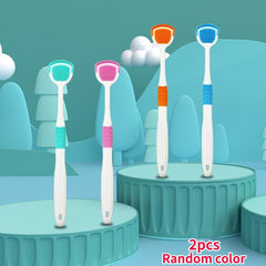 2pcs Tongue Scraper Reduce Bad Breath For Oral Care Silicone Tongue Cleaners