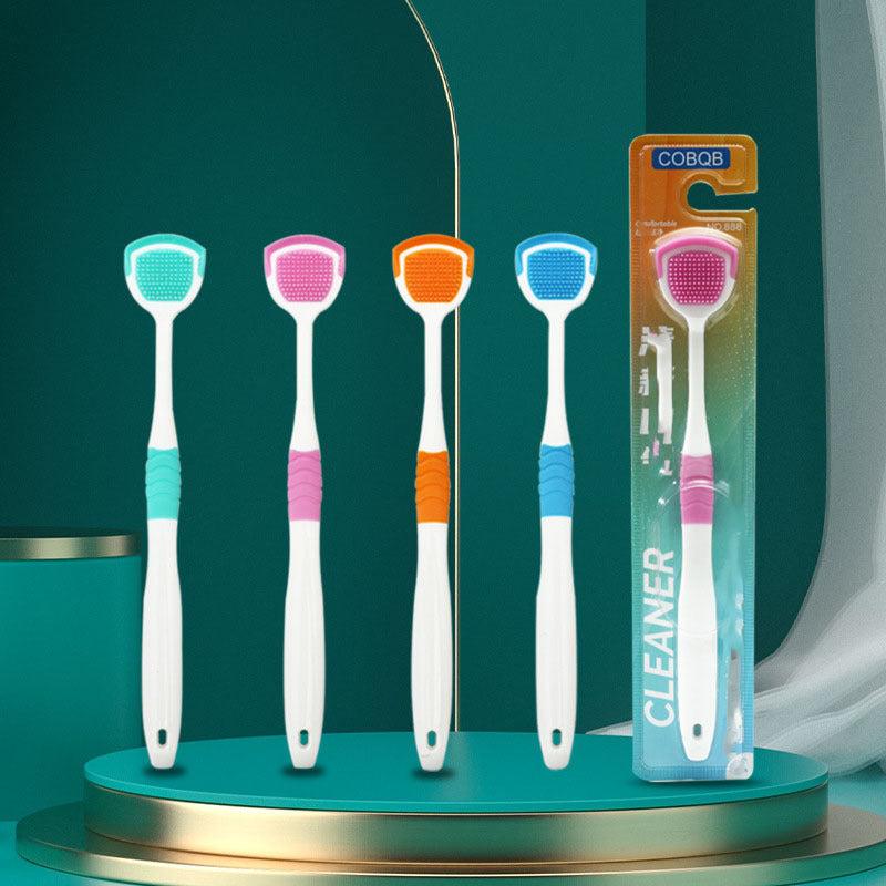 2pcs Tongue Scraper Reduce Bad Breath For Oral Care Silicone Tongue Cleaners