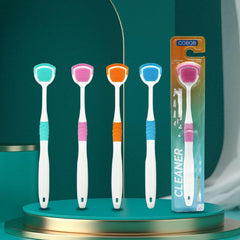 2pcs Tongue Scraper Reduce Bad Breath For Oral Care Silicone Tongue Cleaners