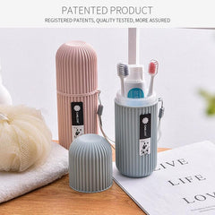Portable Toothbrush Set with Rinse Cup & Toothpaste Cartridge Box