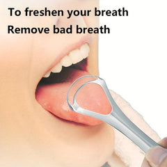 Stainless Steel Tongue Cleaner Double Layer Oral Care Tool