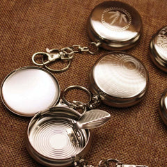 Mini Ashtray Key Chain Stainless Steel Portable Car Pocket Holder