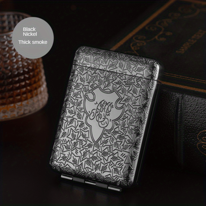 Metal Three Open Flip Cover Cigarette Case 16 Pack Protection