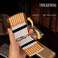 Metal Three Open Flip Cover Cigarette Case 16 Pack Protection