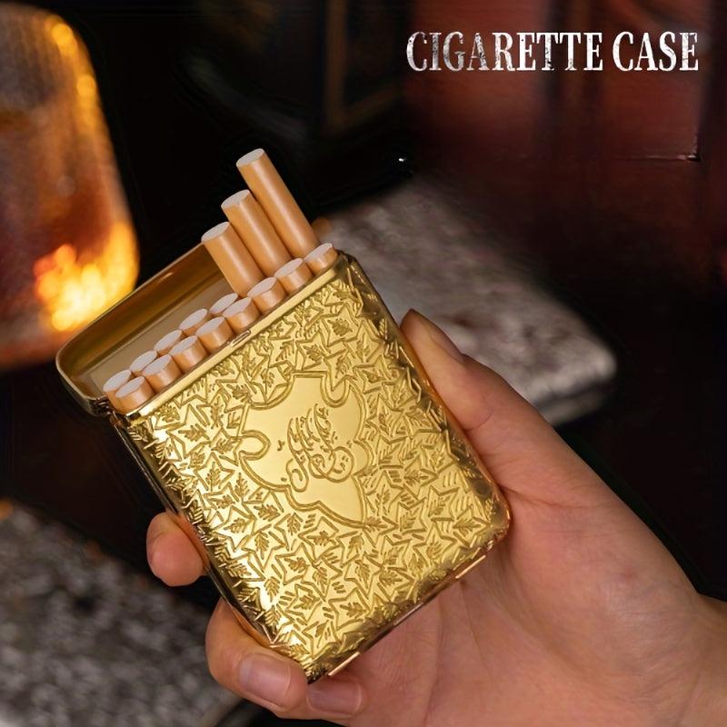 Metal Three Open Flip Cover Cigarette Case 16 Pack Protection