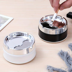 Stainless Steel Sealed Windproof Ashtray Rotary Thickening Ashtray