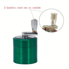 4-Layer Manual Aluminum Spice Crusher Grinder Hand Crank Mill