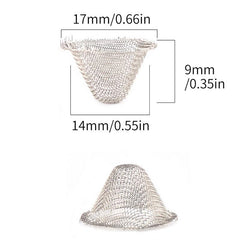 20pcs Metal Filter Ball Stainless Steel Screen Pipes Tube Cap Filter Mesh