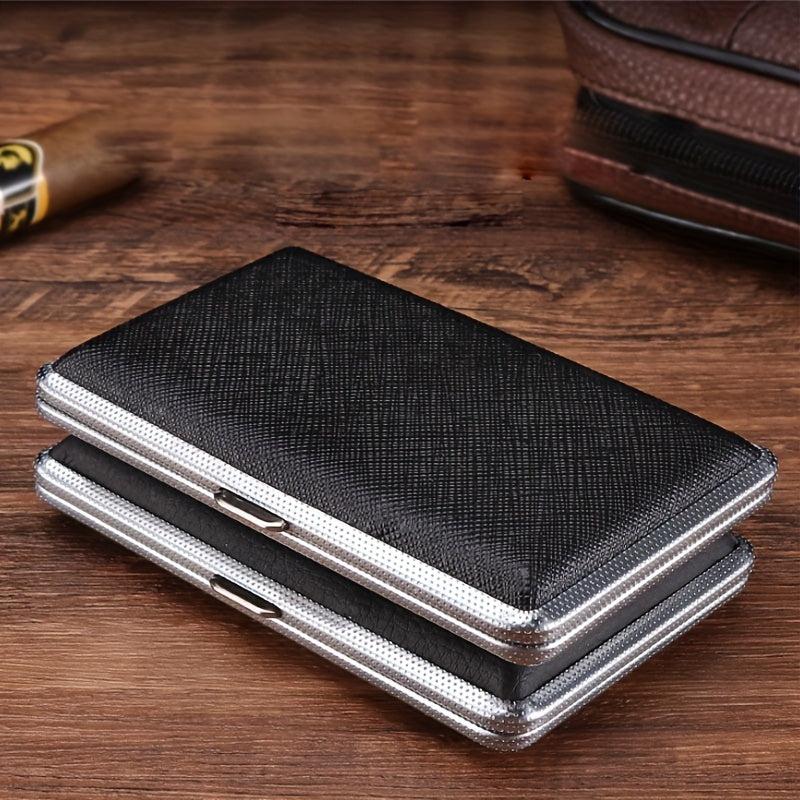 100mm Cigarette Storage Box Leather Band Cigarette Clip PU Leather High end