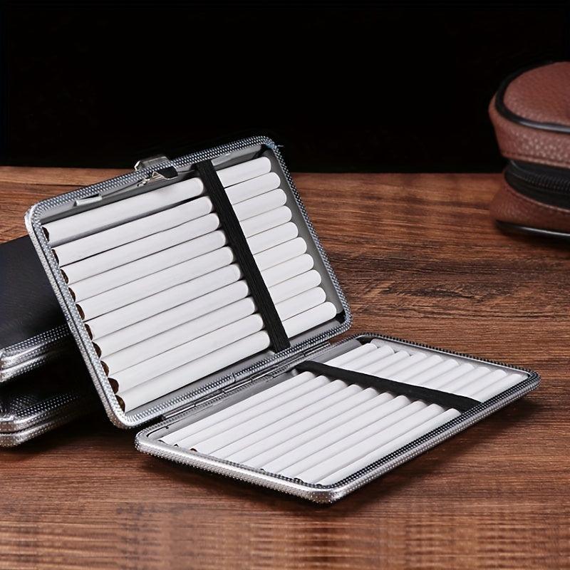 100mm Cigarette Storage Box Leather Band Cigarette Clip PU Leather High end