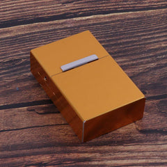 Brushed Metal Cigarette Case Magnetic Flip Closure Large Capacity