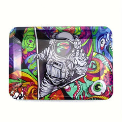 Creative Pattern Rolling Tray Metal Rolling Tray Wake Up Tray