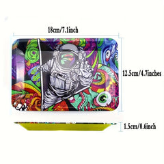Creative Pattern Rolling Tray Metal Rolling Tray Wake Up Tray