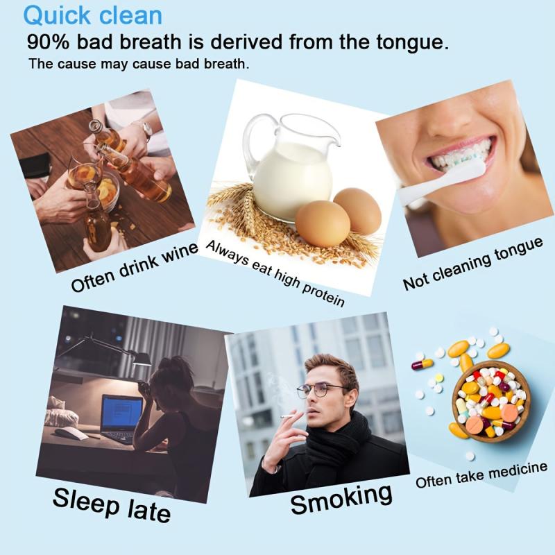 Portable Stainless Steel Tongue Cleaner Tongue Scraper with Travel Case
