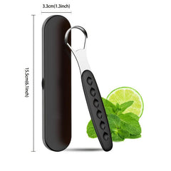 Portable Stainless Steel Tongue Cleaner Tongue Scraper with Travel Case