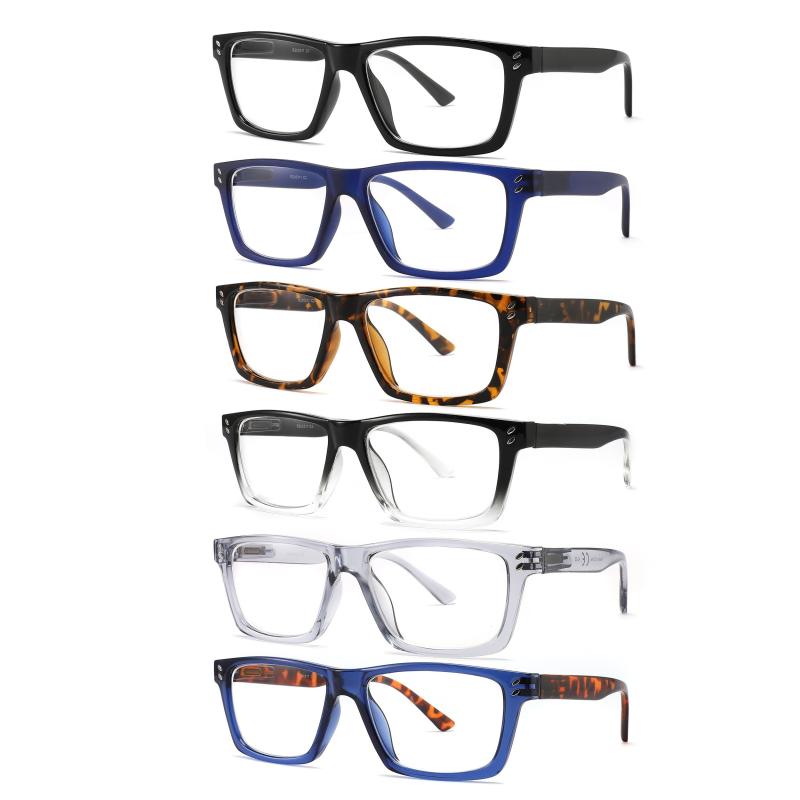 Light Blocking Reading Glasses Square Frame Computer Readers
