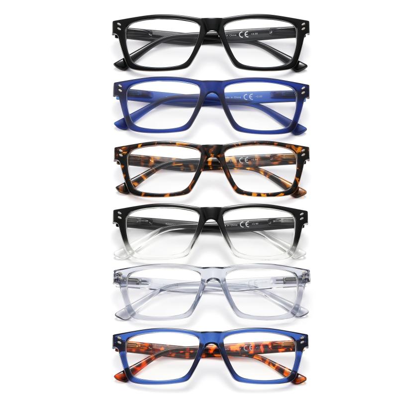 Light Blocking Reading Glasses Square Frame Computer Readers