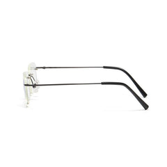 RL3512 Metal Squared Frame Rimless Light Blocking Reading Glasses