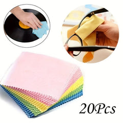 20pcs Microfiber Glasses Wiping Cloth for Mobile Phone and Musical Instruments