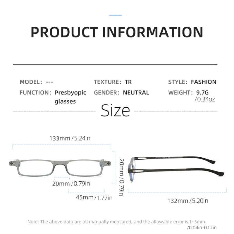 Metal Frame Portable Presbyopia Reading Glasses