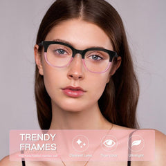 Fashionable Square Computer Readers UV Filter Reduce Glare