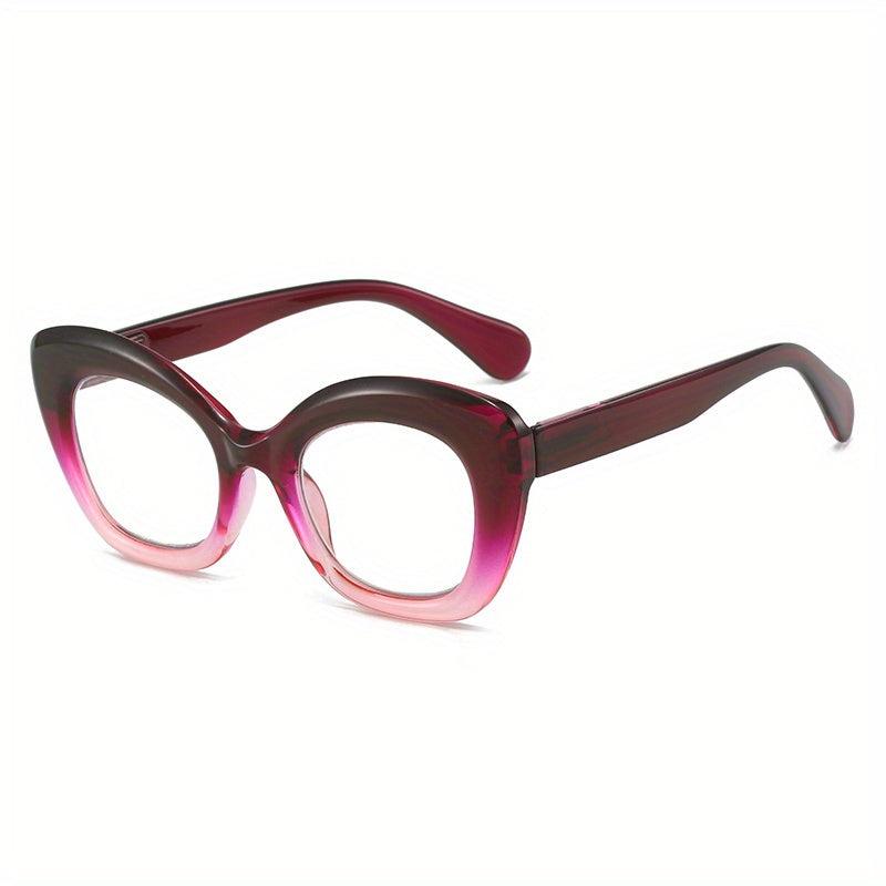 Plastic PC Frame Butterfly Lens Oprah Style Presbyopia Corrective Eyeglasses