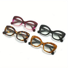Plastic PC Frame Butterfly Lens Oprah Style Presbyopia Corrective Eyeglasses