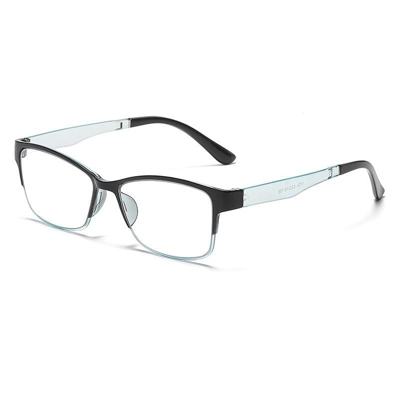 Flexible Frame Squared Light Blocking Lens Reading Glasses