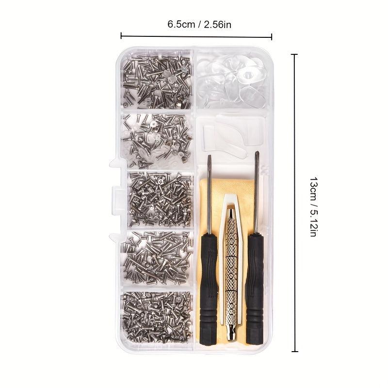 Glasses Repair Kit 250pcs - Nose Holders, Screwdriver - Repair Products