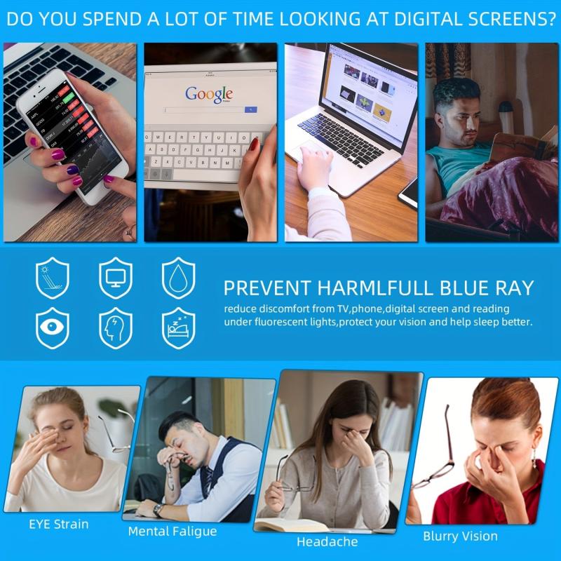 Fashionable Blue Light Blocking Glasses for Computer & Everyday Use