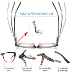 Cat Eye Reading Glasses for Women, Light Blocking Anti Glare UV Computer Glasses