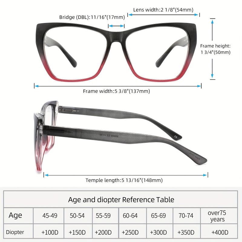 Cat Eye Reading Glasses for Women, Light Blocking Anti Glare UV Computer Glasses