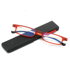 Metal Squared Frame Portable Presbyopia Corrective Eyeglasses