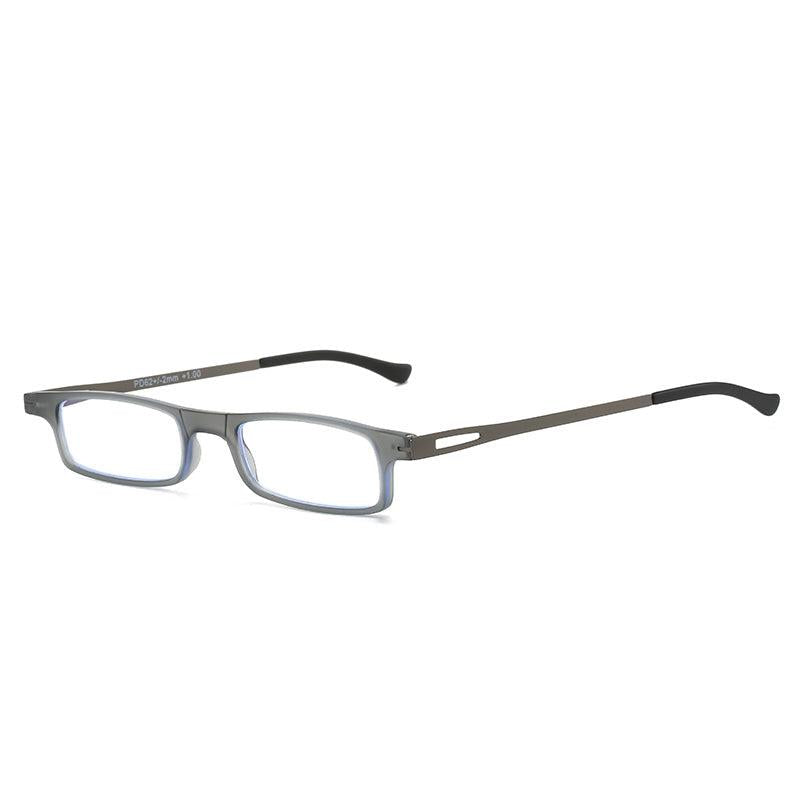 Metal Squared Frame Portable Presbyopia Corrective Eyeglasses