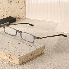 Metal Squared Frame Portable Presbyopia Corrective Eyeglasses