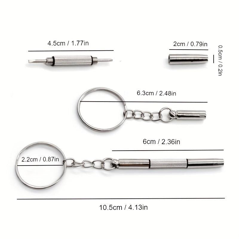3-in-1 Glasses Watch Screwdriver Keychain