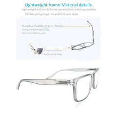 Large Square Readers Light Blocking Glasses Wide Fit Cheaters