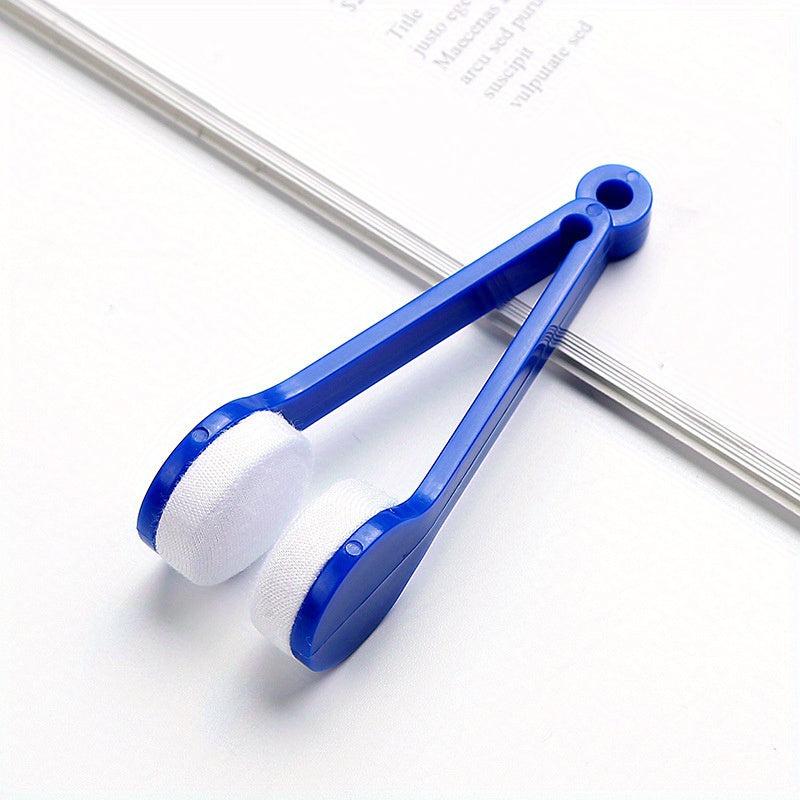 Glasses Cleaning Brush Clip Portable Mirror Cloth
