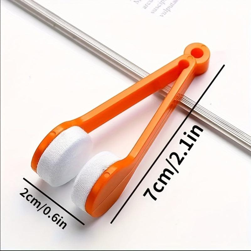 Glasses Cleaning Brush Clip Portable Mirror Cloth