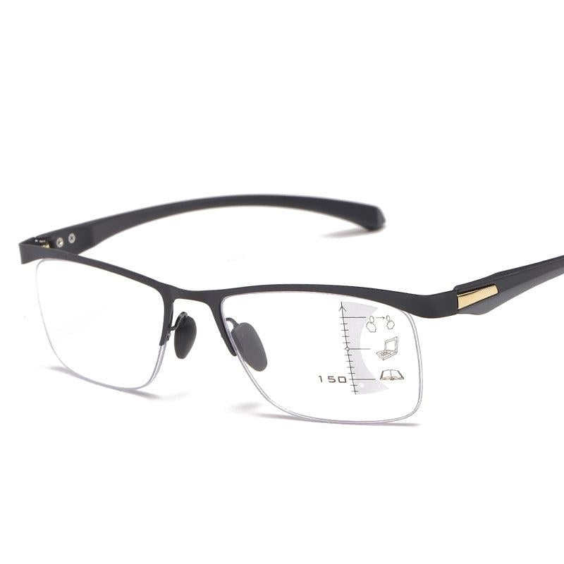Square Frame Progressive Lens Eyeglasses