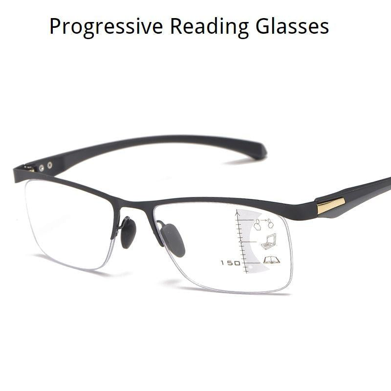 Square Frame Progressive Lens Eyeglasses
