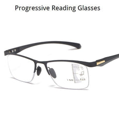 Square Frame Progressive Lens Eyeglasses